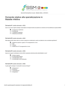 Malattie infettive - Scuole di Specializzazione in Medicina