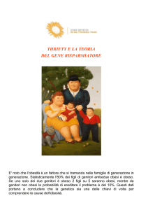 thrifty e la teoria del gene risparmiatore