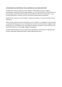 UTILIZZAZIONE DELLA MITOMICINA-C NELLA - SIOP