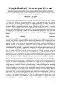Il viaggio filosofico di Levinas sui passi di Abramo