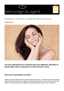 Ginnastica: esercizi e consigli per allenare gli occhi