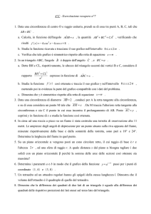 4^C - Esercitazione recupero n°7 1. Data una circonferenza di
