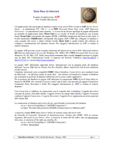 Database_Web - Claudio Maccherani
