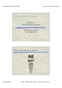 Lezione 1 - Riccardo Cassinis