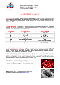 la donazione di sangue