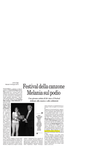 Festival della canzone Melania sul podio