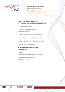 Aggiornamento informatico - Database avanzato