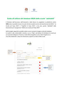 Guida all`utilizzo del database MIUR delle scuole “adottabili”