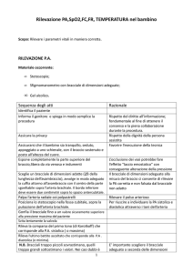 RILEVAZIONE PARAMETRI VITALI NEL BAMBINO