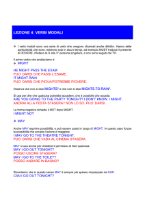 LEZIONE 4: VERBI MODALI - Arch