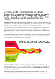 Gestione della comunicazione integrata