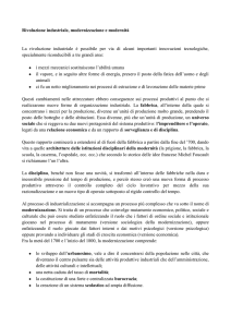 Rivoluzione industriale, modernizzazione e modernità La