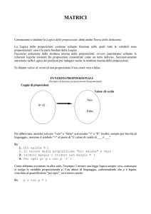 Matrici: negazione, disgiunzione, congiunzione, implicazione