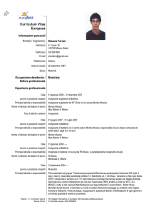 Curriculum Vitae - GAi - Giovani Artisti italiani