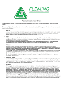 Prima di effettuare qualsiasi prelievo del sangue importante seguire