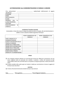 AUTORIZZAZIONE ALLA SOMMINISTRAZIONE DI FARMACI A