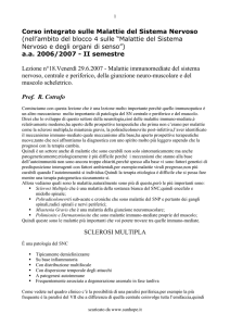 Malattie immunomediate del sistema nervoso, centrale e