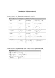 r)Formulario di matematica generale