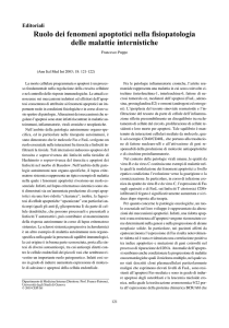 Ruolo dei fenomeni apoptotici nella fisiopatologia delle malattie