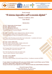 “Il sistema impositivo nell`economia digitale”