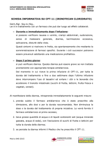 SCHEDA INFORMATIVA SU CPT-11 (IRINOTECAN CLORIDRATO)