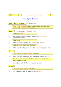 also - too - as well - English for Italians