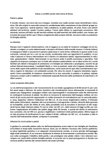 Classi e conflitti sociali nella storia di Roma Patrizi e plebei Il mondo