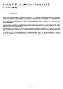 Il priore fr. Enzo ricevuto ad Atene da SB Christodulos