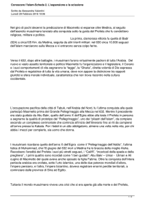 Conoscere l`Islam-Scheda 2. L`espansione e la