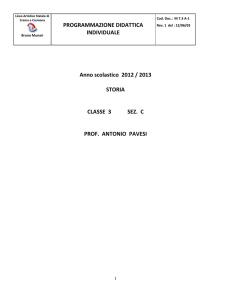 PROGRAMMAZIONE DIDATTICA INDIVIDUALE Anno scolastico