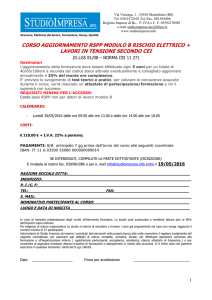 Scarica corso di aggiornamento RSPP modulo B rischio elettrico +