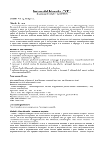 Progr. Fondamenti Informatica 2016_17 (