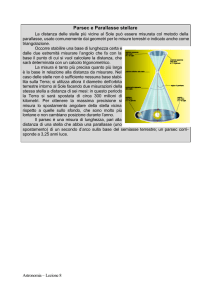 Parsec e Parallasse stellare