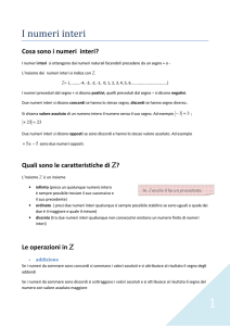 I numeri interi - Liceo Einstein