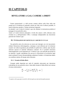 ii capitolo rivelatori a gas, camere a drift