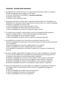 problemi: distribuzione binomiale