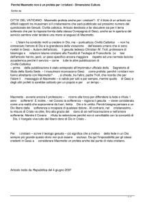 Perché Maometto non è un profeta per i cristiani