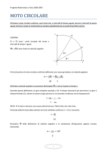 moto circolare - Home Page Prof. Francesco Zumbo. Matematica