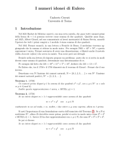 I numeri idonei di Eulero