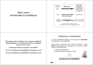 Brevi cenni all`intervallo di confidenza