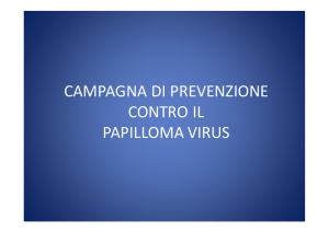 CAMPAGNA DI PREVENZIONE CONTRO IL PAPILLOMA VIRUS