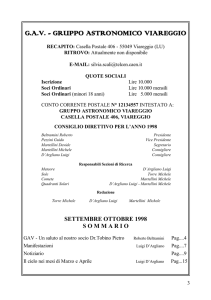 Astronews - Bollettino G.A.V. - GRUPPO ASTRONOMICO VIAREGGIO