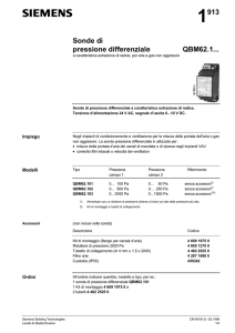 1913 Sonde di pressione differenziale QBM62.1