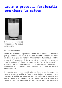 Latte e prodotti funzionali: comunicare la salute