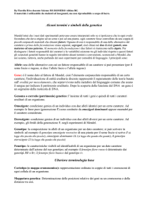 Termini e convenzioni della genetica moderna