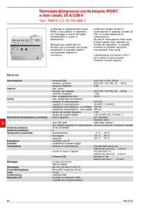 Terminale di ingresso/uscita binario MDRC a due canali