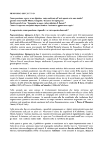 percorso espositivo