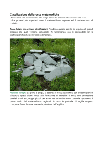Classificazione delle rocce metamorfiche