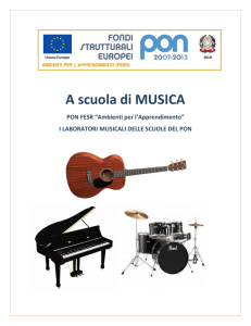 I laboratori musicali delle scuole del PON