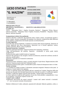 Matematica - Liceo Mazzini